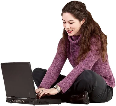 Free Stock Photo: Girl working on a laptop