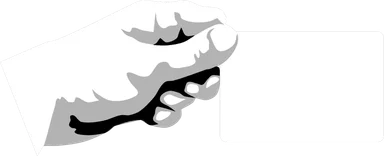 Free Stock Photo: Illustration of a hand holding a blank card
