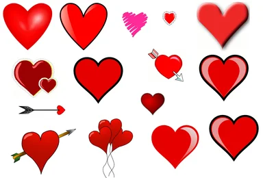 Free Stock Photo: Clip art hearts
