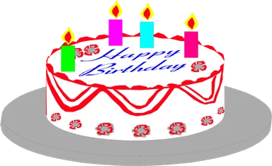 Free Stock Photo: Illustration of a birthday cake