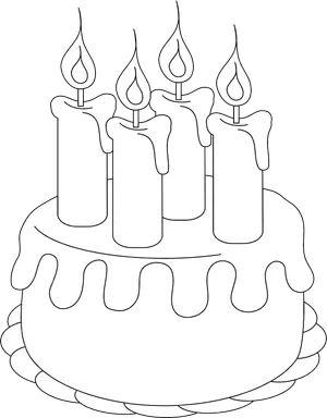 Free Stock Photo: Illustration of a birthday cake