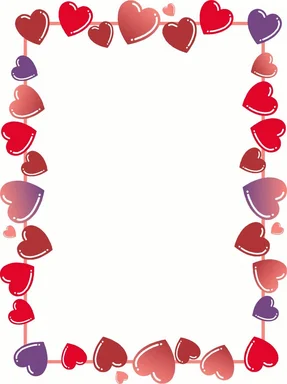 Free Stock Photo: Heart border