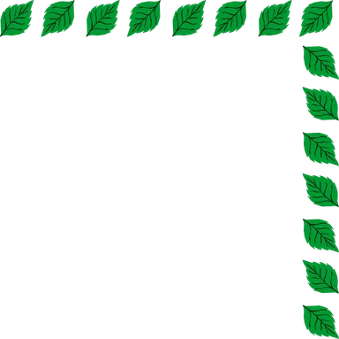 Free Stock Photo: Illustration of an upper right frame corner of green leaves