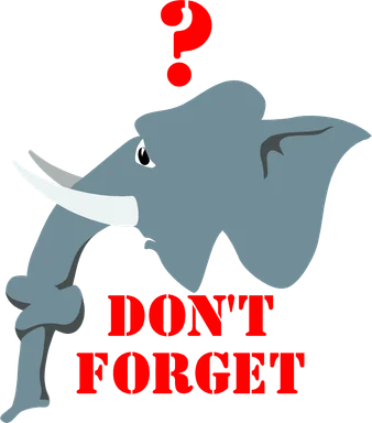 Free Stock Photo: Illustration of an elephant with text