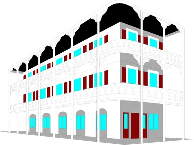 Free Stock Photo: Illustration of buildings in New Orleans