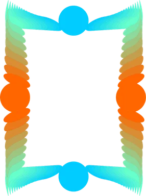 Free Stock Photo: Illustration of a colorful blank frame border