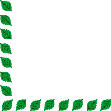 Free Stock Photo: Illustration of a lower left frame corner of green leaves