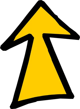 Free Stock Photo: Illustration of a yellow up arrow