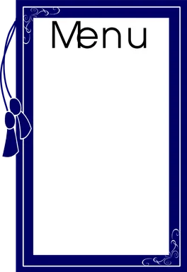 Free Stock Photo: Illustration of a blank food menu