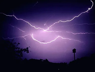 Free Stock Photo: Lightning at night