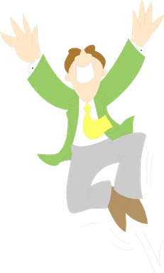 Free Stock Photo: Illustration of a business man jumping