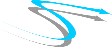Free Stock Photo: Illustration of a curved blue right facing arrow