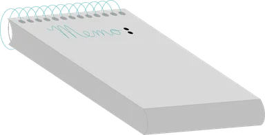 Free Stock Photo: Illustration of a blank memo pad