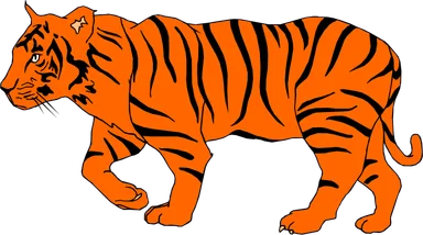 Free Stock Photo: Illustration of a tiger