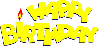 Free Stock Photo: Illustration of yellow happy birthday text