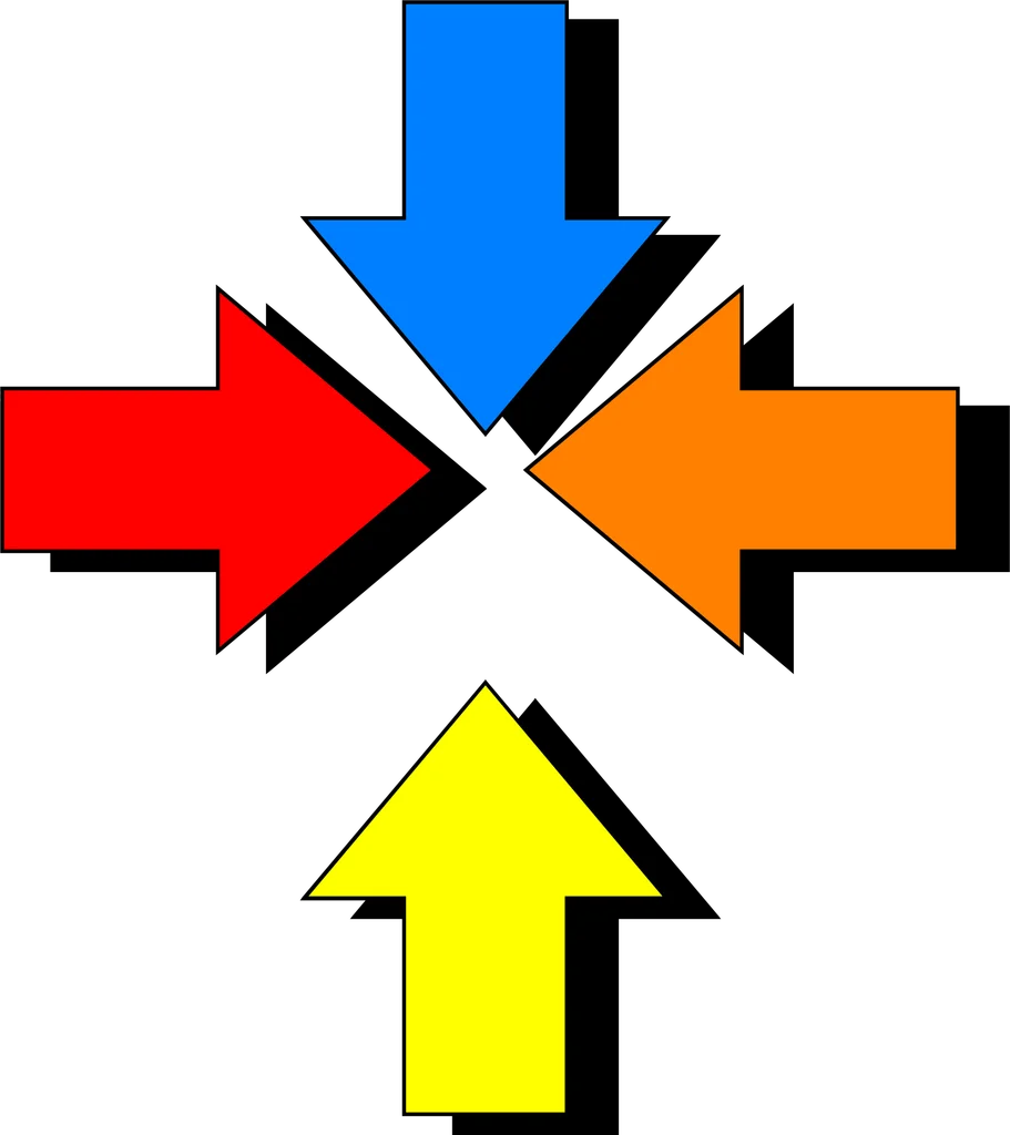 Illustration of multiple colored arrows : Free Stock Photo