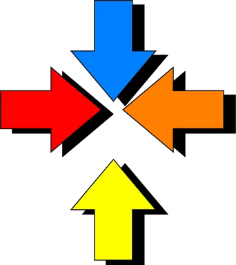 Free Stock Photo: Illustration of  multiple colored arrows