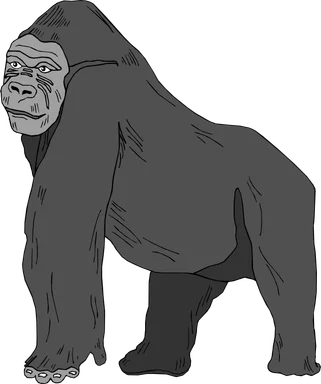 Free Stock Photo: Illustration of a gorilla