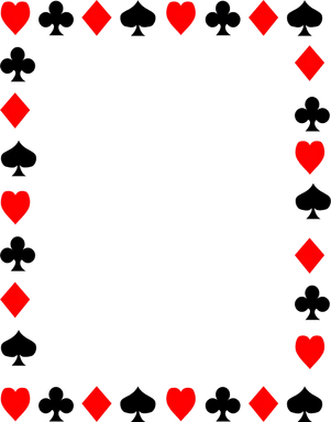 Free Stock Photo: Illustration of a blank frame of card suits