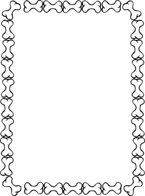 Free Stock Photo: Illustration of a blank border of dog bones