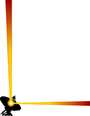 Free Stock Photo: Illustration of a lower left frame corner with a satellite dish