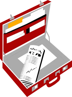 Free Stock Photo: Illustration of an open briefcase