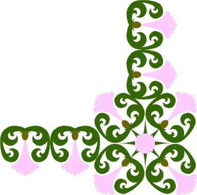 Free Stock Photo: Illustration of a floral lower right frame corner