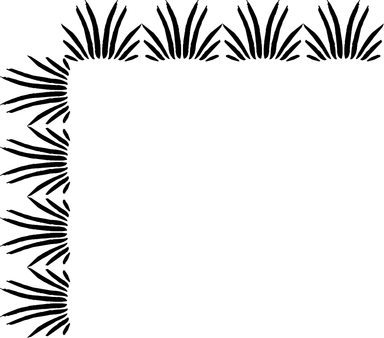 Free Stock Photo: Illustration of an upper left grass frame border