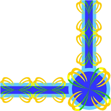 Free Stock Photo: Illustration of a blue lower right frame corner