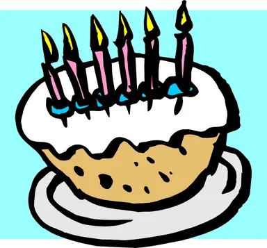 Free Stock Photo: Illustration of a birthday cake