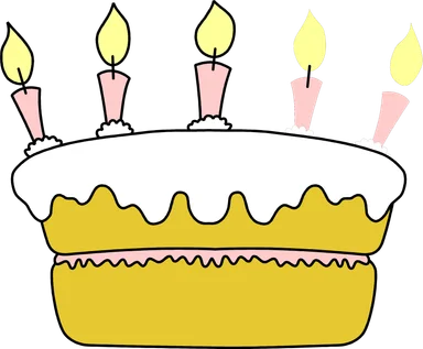 Free Stock Photo: Illustration of a birthday cake