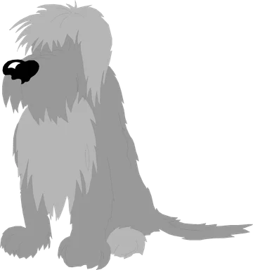 Free Stock Photo: Illustration of a shaggy dog