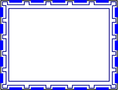 Free Stock Photo: Illustration of a blank blue frame border