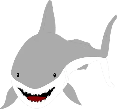 Free Stock Photo: Illustration of a great white shark