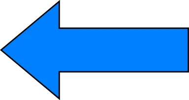 Free Stock Photo: Illustration of a blue left facing arrow
