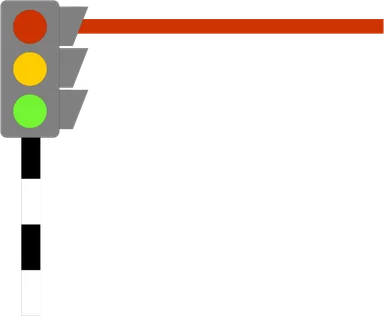 Free Stock Photo: Illustration of a traffic signal upper left frame corner