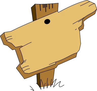 Free Stock Photo: Illustration of a blank wooden sign