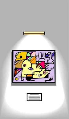 Free Stock Photo: Illustration of a modern art painting on display