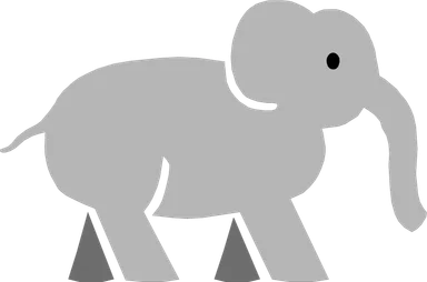Free Stock Photo: Illustration of a cartoon elephant