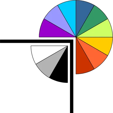 Free Stock Photo: Illustration of a pie chart upper right frame corner