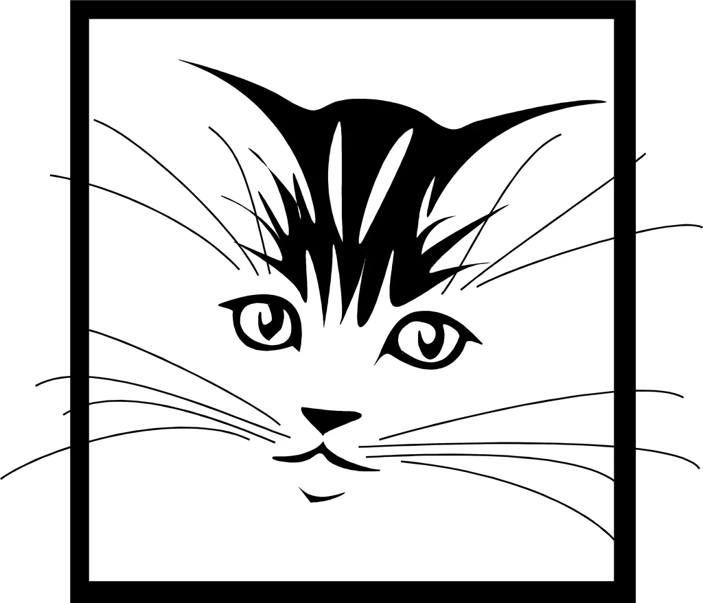 Illustration of a kitten face : Free Stock Photo