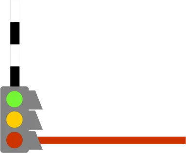 Free Stock Photo: Illustration of a lower left traffic signal frame corner