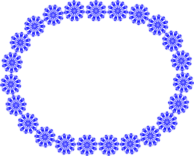 Free Stock Photo: Illustration of a blank frame border of blue shapes