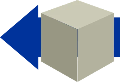 Free Stock Photo: Illustration of a package and a blue arrow