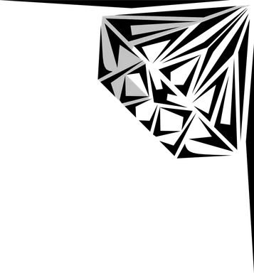 Free Stock Photo: Illustration of an upper right frame corner with a diamond