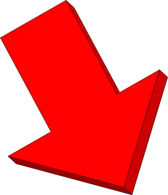 Free Stock Photo: Illustration of a red 3d down arrow