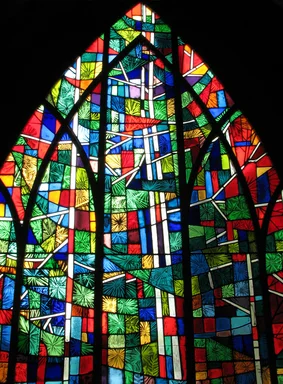 Free Stock Photo: Close-up of a stained glass window