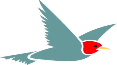 Free Stock Photo: Illustration of a blue bird flying