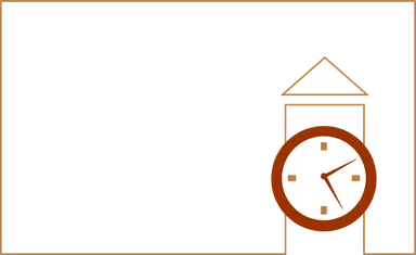 Free Stock Photo: Illustration of a blank frame border with a clock