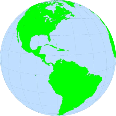 Free Stock Photo: Illustration of a globe showing North and South America